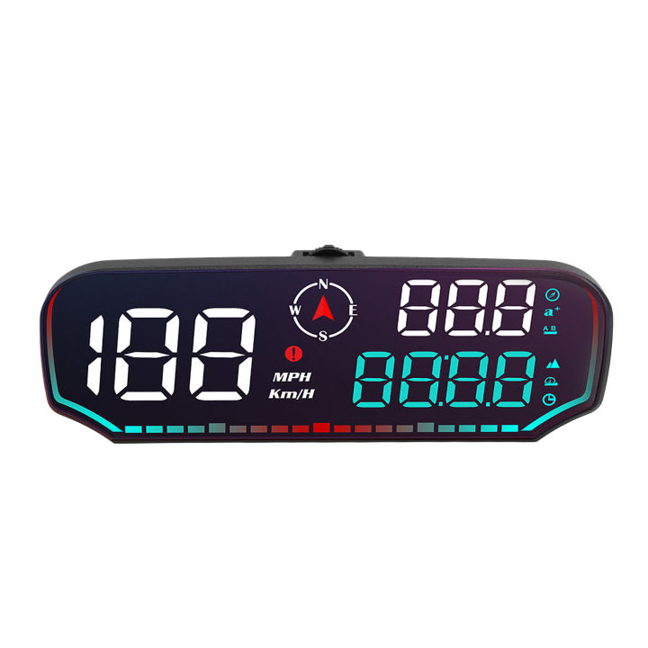 Car HUD Display 5 inch Car Digital Speedometer Compact with Fatigue Driving Alarm for All Vehicle