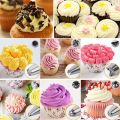 Cake Icing Nozzles Set 23 Pcs Nozzles with coupler - Silver. 