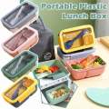 Portable Partition Lunch Box Lunch Box For Children School Office Bento Box Microwavable Heating Simple Light Food Bento. 
