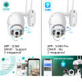 ICSEE WiFi Outdoor CCTV Camera 4MP 360 Rotatable Night Vision Motion Detection Alarm Wireless Camera. 