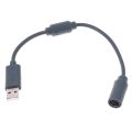 1Pc Wired Controller USB Breakaway Adapter Cable Cord For Xbox 360 Gray 23cm. 