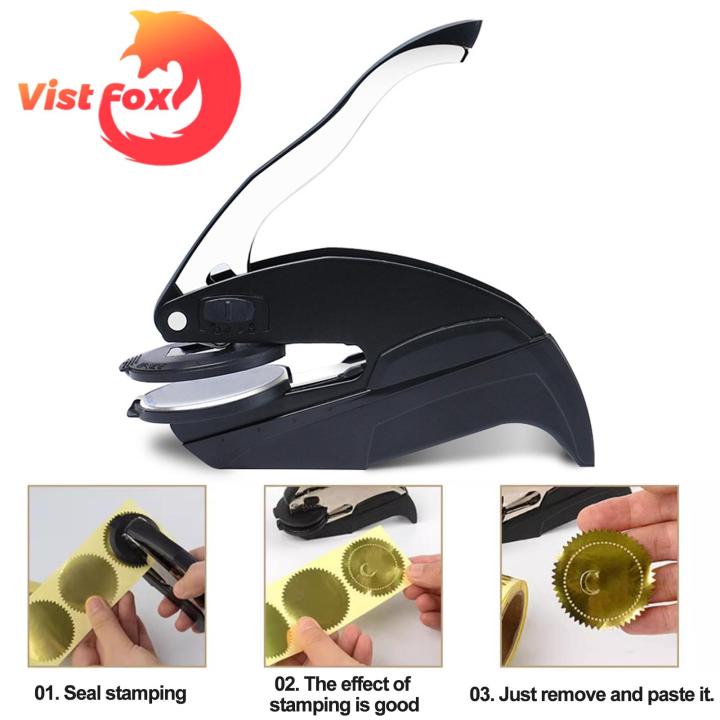 Personalized Book Embosser Custom Clear Print Embosser Seal for Personalized Business Cards Notebooks Paper High Quality Text Logo Stamp Durable Book Seal Press