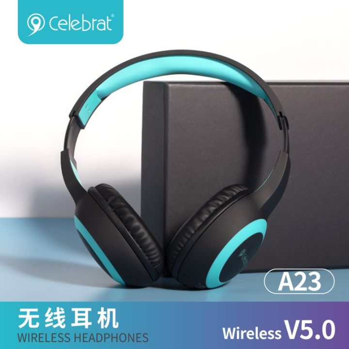 Celebrat A23 Bluetooth 5.0 Powerful Super Bass Headphones Wireless Portable Folding Support TF Card