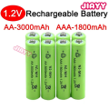 AAA Battery Rechargeable 1800mAh 1.2v-1.5V (One Pair). 