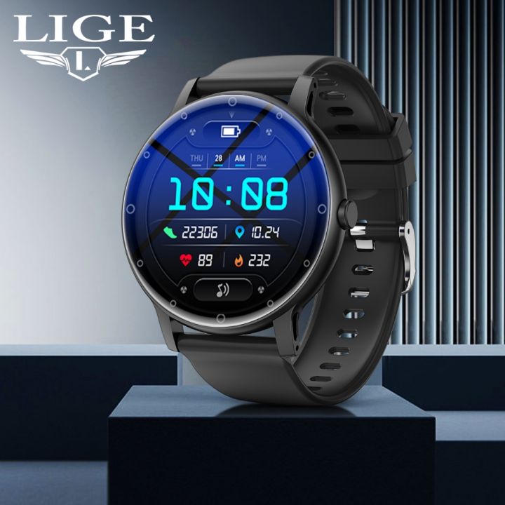 LIGE Original Smart Watch For Men Women Sport Fitness Tracker Heart Rate Waterproof Bluetooth Smartwatch For Android IOS
