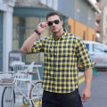 Yfashion Men Casual Plaid Shirt With Pockets Design Lightweight Regular Fit Long Sleeve Button Down Tops. 