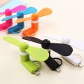 Portable Mini 2 In 1 Mobile Phone Fan, Micro USB Adapter Type IOS Smartphone For Iphone Android Micro Hanldheld Cooling Fan 3in1. 