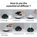 Kinscoter Volcanic Aroma Diffuser Essential Oil Lamp USB Portable Air Humidifier with Color Flame Night Light. 