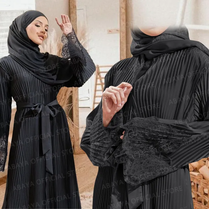 Abaya%20Store%20Pleated%20Allium%20Abaya%20(Lace%20Without%20Rhinestone)%20PREMIUM%20ABAYA%20DUBAI%20Jubah%20Abaya%20Pleated%20Lace%20Without%20Shawl%20-%20Image%203