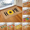 Floor Rug Anti-slip Fall Prevent Easy to Clean Short Velvet 40x60cm Flower Pattern Summer Welcome Doormat Home Decor. 
