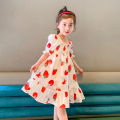 Girls Dresses Baby Girls Fashion Cute Dress Toddler Baby Kids Strawberry Ruched Princess es Clothes. 