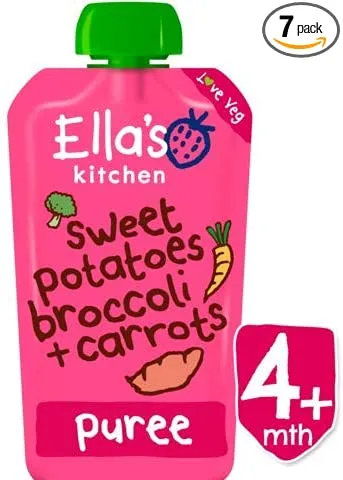 ELLA'S KITCHEN (VEGETARIAN) Baby Food - Sweet Potatoes Broccoli & Carrot 120g