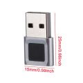 Silver USB Fingerprint Reader USB Fingerprint Reader Module for Windows 10/11 Laptops. 