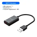 ORICO Sound Card External USB Interface 3.5mm Stereo Microphone Audio Volume Adjustment Free Drive Adapter for Laptop PS4 Headse. 