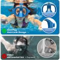 Snorkel Mask Foldable Diving Mask Set with Dry Top System and Camera Mount, Anti-Fog Professional Snorkeling Gear. 