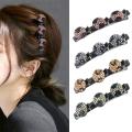 Fashion Headwear Women's Hair Clip Acrylic Crystal Flower Hair Clip Sweet Cute Hair Barrette Korean Hair Accessories. 