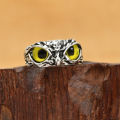 【LUCKET】Retro animal owl ring hip hop engraving pattern men and women design LK. 