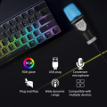 Usb Microphone RGB Microphone Condensador SF666R wire gaming mic for podcast recording studio streaming laptop desktop pc. 