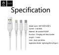 SENDEM USB Fast Charge Micro USB 2.4A Charging Cable Micro / Type-C / Lightning. 