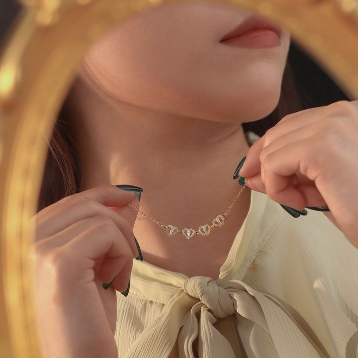 ShopSphere%20TALA%20hand%20made%20Twofer%20Necklace%20Four%20Leaf%20Clover%20Necklace%2018k%20Gold%202in1%20Tomomi%20Pendant%20With%20Gift%20Jewelry%20Box%20Women%20Accessories%20-%20Image%203