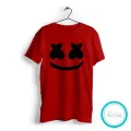 Marshmello red Tshirt  unisex  tees  designer tees  crew neck  silver white  red  blue  black. 