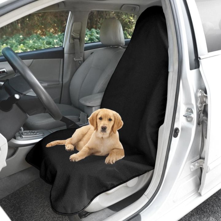Kuro Brand Pets Seat Cover for Front Seat - Black Colour Front Car Seat Covers for Pets, Car Seat Protection Covers, Anti Slip Sweat Absorption for Car Truck, SUV Seat Black