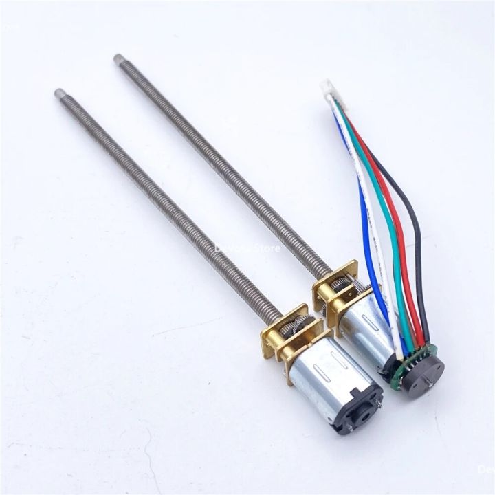 Threaded Screw Long Shaft N20 DC Gear motor 3V 6V 12V M4 100MM Magnetic Encoder DIY Model smart robot Door lock motor 30-600RPM