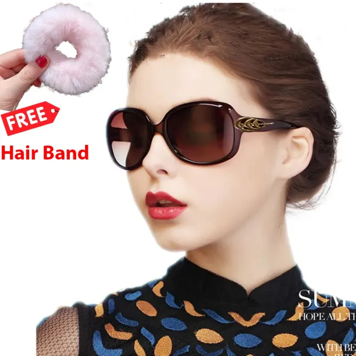 Buy 1 Get 1 Free Hair Band Luxury Design Ladies Sunglasses Women Sunglasses For Men and Sunglasses For Women Ladies And Gents Womens Sunglasses Girls Sunglasses For Boys With UV Protection Lens