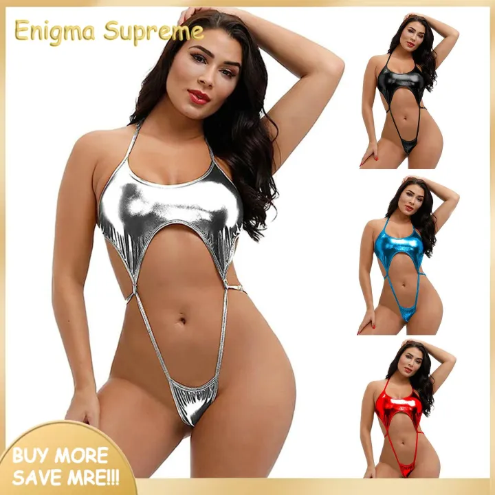 Enigma-%20Women%20Navel%20Revealing%20Monokini%20Stylish%20Halter%20Monokini%20Swimsuit%20with%20Glossy%20Finish%20Backless%20Design%20One-piece%20Bikini%20for%20Beach%20Babes%20Women%20Monokini%20with%20Belly%20Cutout%20Design%20-%20Image%204