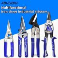 Iron Sheet Scissors Tin Sheet Metal Snip Aviation Scissor Multifunctional Metal Cutting Straight Bent Scissor Industrial Tools. 