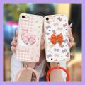 imitation leather soft shell Phone Case For iphone 7/8/iphone SE 2020/SE2 Solid color Back Cover Dirt-resistant bowknot. 
