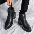 【WEJA】Luxury Designer Brand Dress Office Shoes For Men Genuine Leather Fashion Chelsea Casual Boots Retro Couple Ankle Boot Footwear. 