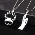 Jujutsu Kaisen Neko Gojo Satoru Necklace Satoru Cat Stainless Steel Pendants Anime Kawaii Creative Men Jewelry Fashion Fans Gift. 