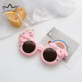 Rainbow Unicorn Kids Boys Girls Sunglasses Kids Round Colorful Rainbow UV Protect Sun Glasses Party. 