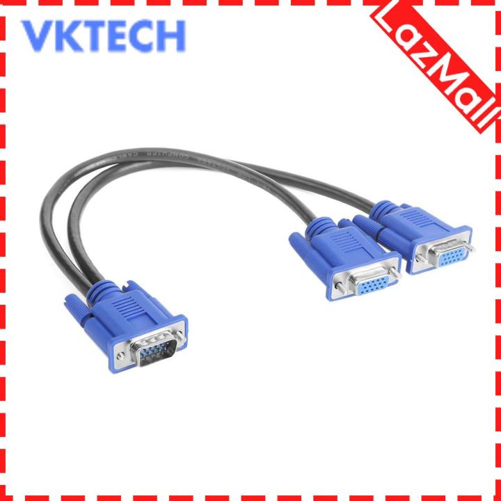 VGA%20Splitter%20Cable%201%20Computer%20to%20Dual%202%20Monitor%20Male%20to%20Female%20Adapter%20Wire%20-%20Image%203