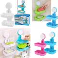 Luxury Double Layer Soap Box Holder Bathroom Shelf Dispenser. 