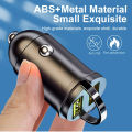 100W Mini Car Charger Double USB Lighter Fast Charging WARP Flash Charging USB TypeC Car Phone Charger Auto Interior Accessories. 