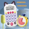 Small Easy to Operate Long Standby Mathematics Early Education Oral Calculator Machine Kids Calculator for Gift. 