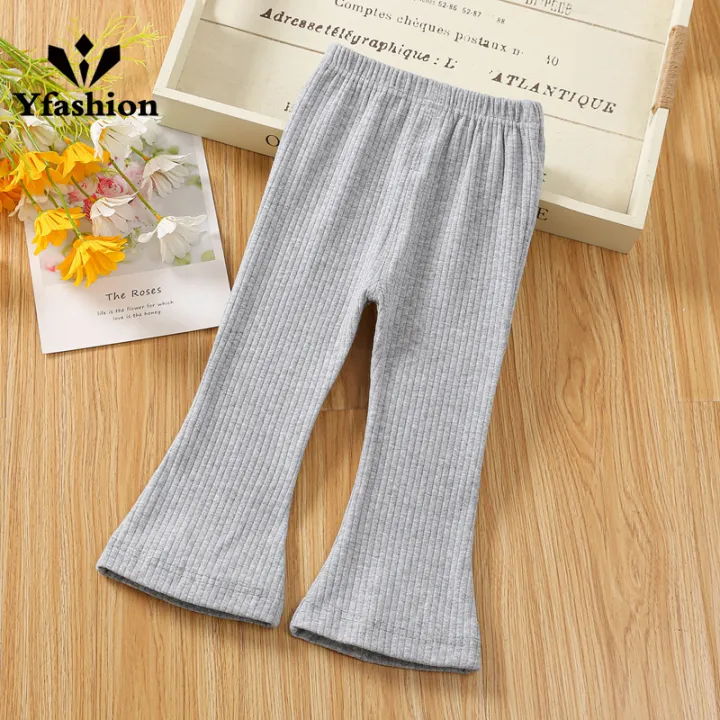 Yfashion%20Kids%20Girls%20Cotton%20Leggings%20Flared%20Pants%20Cotton%20Solid%20Color%20Baby%20Spring%20Autumn%20Outerwear%20Elastic%20Bottom%20Long%20Pants%20-%20Image%209