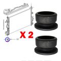 Lower Insulator Mounts Bushing-2 x Lower Radiator mounting rubber Bush-Black. 