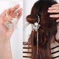Ladies Hair Accessories Horsetail Buckle Elegant Sweet Hair Clips Women Hair Bun Maker Butterfly Tassel Hair Claw Korean INS Style Shaper DIY Hair Styling Tools Girls. 