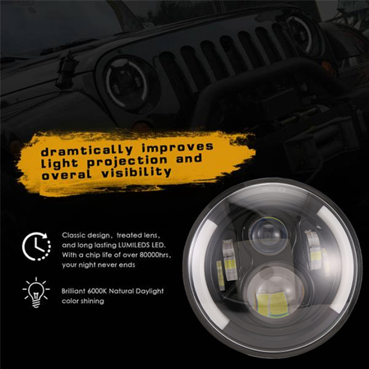 Ktteay%207%20Inch%20LED%20Headlight%20Round%20200W%20Angle%20Eyes%20DRL%20Running%20Lamp%20for%20JK%20LJ%20TJ%20CJ%201997-2018%201PCS%20-%20Image%202