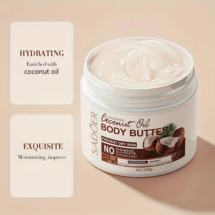 SADOER%20Coconut%20Oil%20Body%20Butter%20200g%20%E2%80%93%20Deep%20Moisturizing%20Cream%20with%20Plant%20Squalane,%20Glycerin%20&%20Vitamin%20E,%20Hypoallergenic%20Body%20Lotion%20for%20All%20Skin%20Types%20-%20Image%205