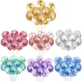 10 Pcs Balloon Set with 5 Confetti & 5 Chrome Balloons Wedding Birthday Anniversary Party Decoration. 