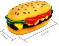 Pet Chew Toy, Squeaky Burger Dog Toy Suitable for All Types of Pets (Yellow). 