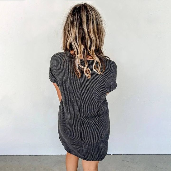 Women/%20Ladies%20/%20Girls%20Trending%20Fashion%20Dark%20Ash%20Color%20Cotton%20Rib%20Fabric%20190%20Gsm%20Short%20Half%20Sleeve%20Plain%20Loose-Fitting%20Baggy%20Rib%20Dress%20Gown%20Frock%20With%20Pocket%20M,%20L,%20Xl%20Sizes%20-%20Image%204