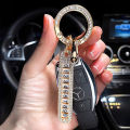 Bling Crystal Number Keychain Anti-Lost Rhinestone Phone Number Tag With Holder Key Rings Holder Women Car Keyring Accessories. 