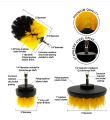 4 Electric Drill Brush Cleaning Brush Electric Drill Bruch Head Set Car Wheel Hub Cleaning Brush. 