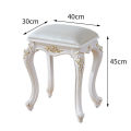 European-Style American Dressing Table Stool Makeup Stool Soft Bag Small Square Stool Home Chair Nail Stool45cm High Dining Stool. 
