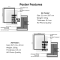 A3/A4 Size Framed wall posters Customized wall posters wall decorations for any room. 